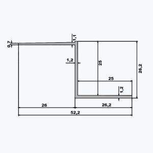 TEMPOLISTEL® B106 Hollow joint profile for BA 25 plasterboard - Image 2