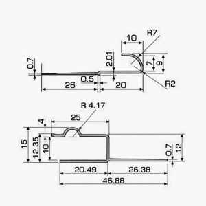 TEMPOLISTEL® A122 Expansion joint for suspended ceilings - Image 2