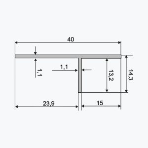 TEMPOLISTEL® A134 T-profile - Image 2