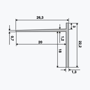 TEMPOLISTEL® B102 BA 18 stop profile - Image 2