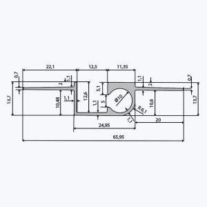 TEMPOLISTEL® B109 Picture rail for partition wall - Image 2