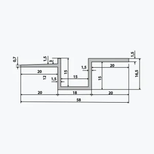 TEMPOLISTEL® B110 Transition profile for gypsum plasterboard false ceilings, removable - Image 2