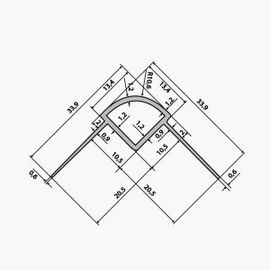 TEMPOLISTEL® B113 Rounded corner protection profile for partitions - Image 2
