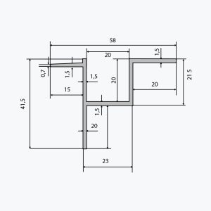 TEMPOLISTEL® B115 Transition profile for gypsum plasterboard false ceilings, removable - Image 2