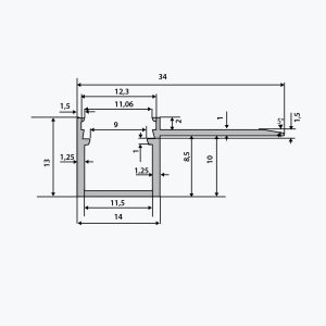 TEMPOLISTEL® B116 Flat LED profile - Image 2