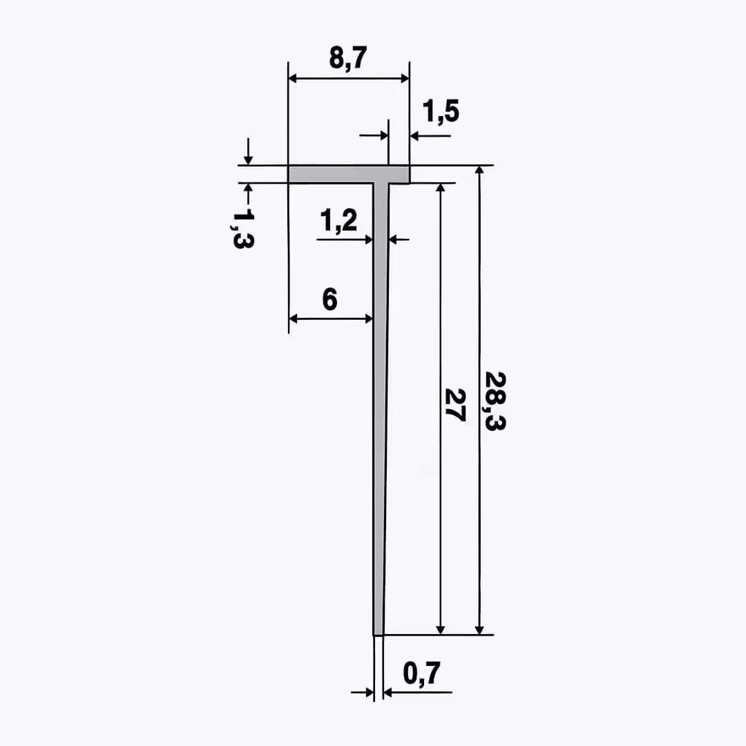 TEMPOLISTEL® B118 BA6 plasterboard partition stop profile - Image 2