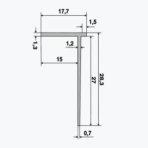 TEMPOLISTEL® B119 BA15 partition stop profile - Image 2